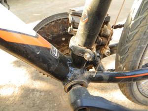 At the end of a day biking on dirt roads, this is what our gears look like