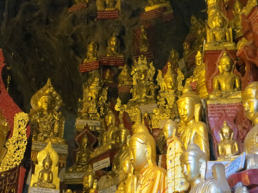 Some of the 8,000-plus Buddha images in the Golden Cave