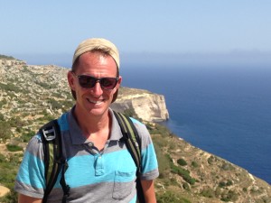 Mark at the Dingli Cliffs