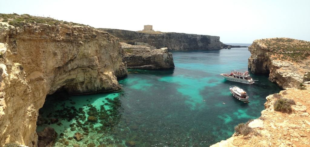 Boats hanging around the beautiful waters of Comino Island