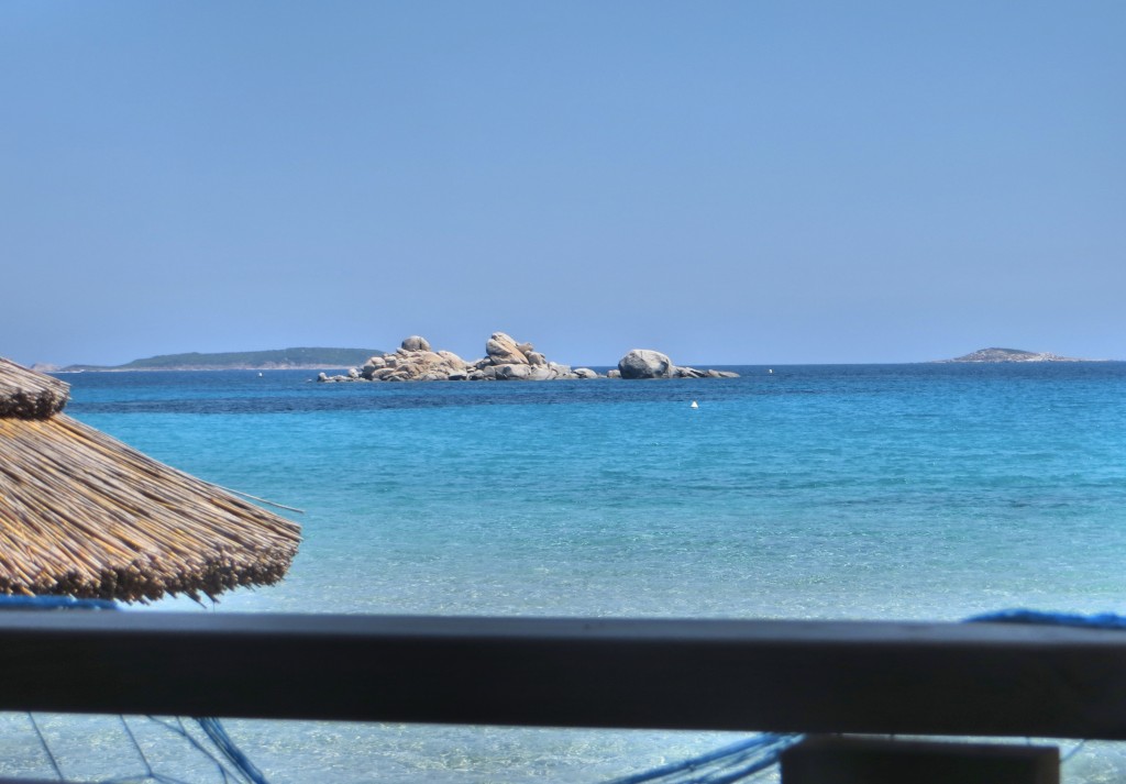 This was our view from lunch on our first day in Corsica. The salads were fresh, the wine was cold, and the view was perfect.