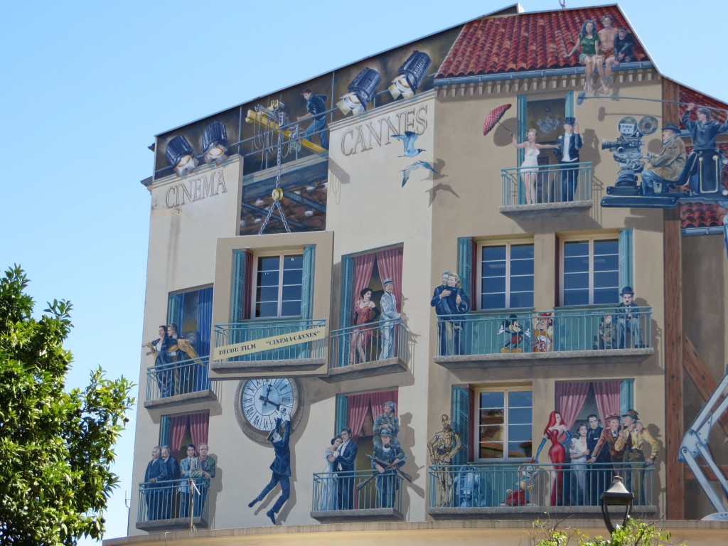 You might guess that the film industry is big here. This cool mural was our view at another lunch stop.