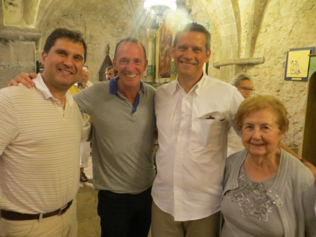 Mark's old college friend David, Mark, David's partner Mike, and David's mother Florence. At 87, Florence was remarkably active and fun, a delight to spend time with.
