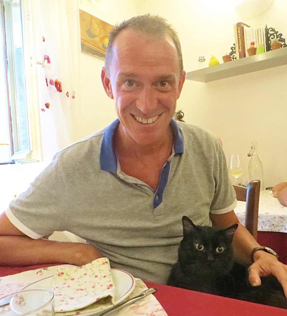 What blog post would be complete without a picture of Mark & a cat? This very BooBoo-esque cat was sitting in that chair when we went to dinner in Mons and was perfectly comfortable letting Mark pick him up and resettle in his lap. You have to love France and it's approach to cats and dogs in restaurants.