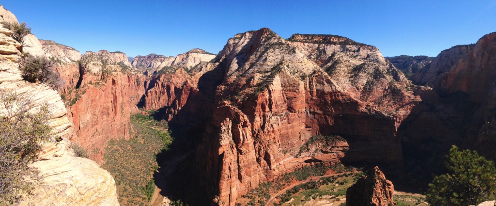 A panoramic view from the top