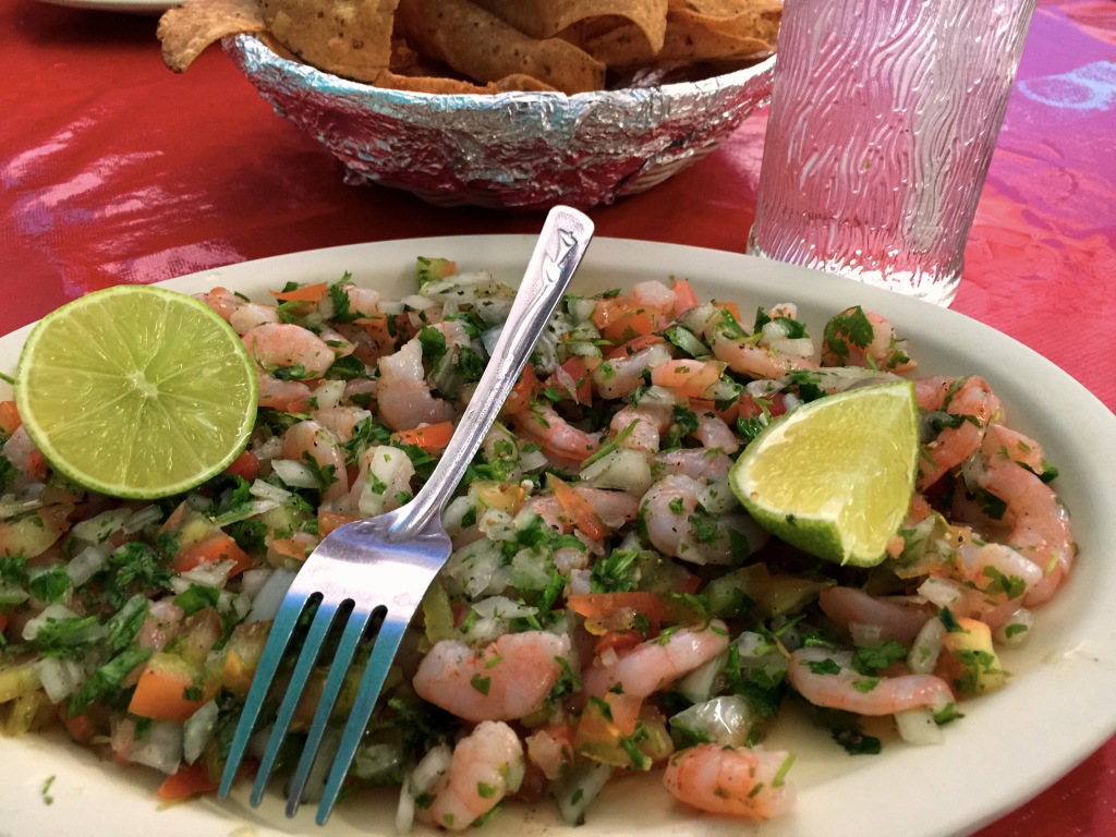We had some great ceviche at a little hole-in-the-wall that served, primarily, ceviche. While we were eating there was a guy behind the counter polishing his shoes, which we thought was odd.