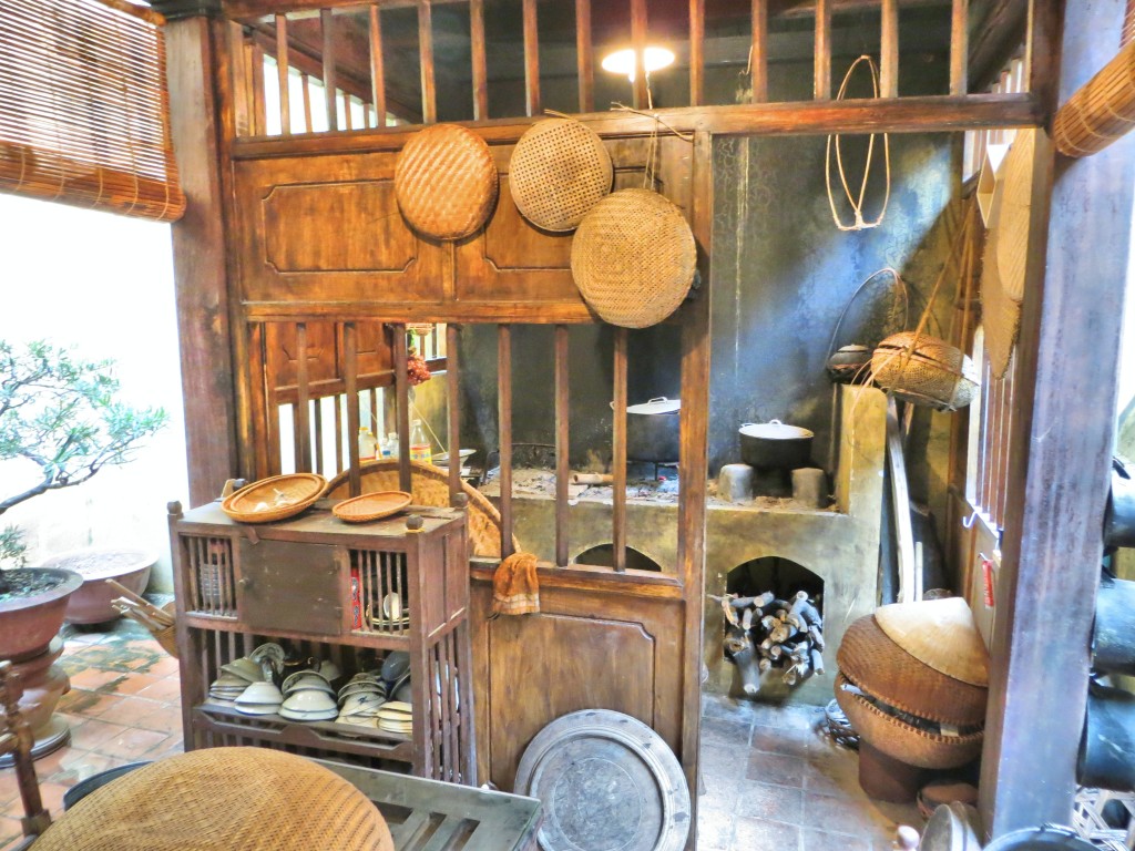 The kitchen in a classic, renovated "merchant's home" in the old section of the city. After the communists took over, the house was used by five families, all cooking in this one kitchen.