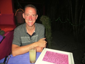 Mark's birthday dinner at a great French restaurant, with real French owners and a French menu. And a Pastis to celebrate with.