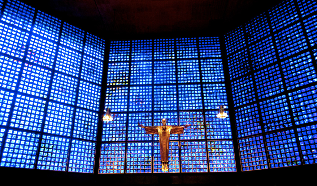 I wasn't crazy about the exterior of the new church but the interior was pretty stunning. The Jesus figure was a modern take on the ancient subject, and we were able to enjoy a choir practicing while enjoying the view.