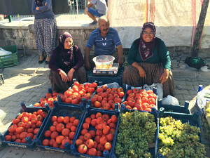 We love local markets. Here are three Turks trying to sell some of their produce.