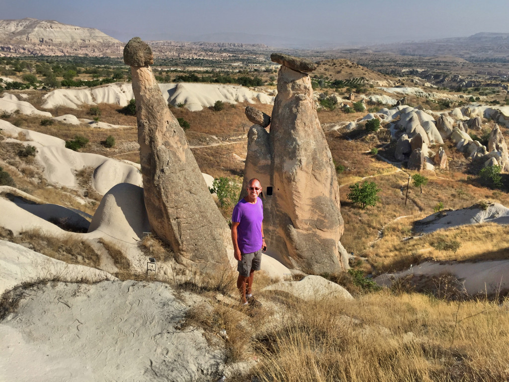Some of Cappadocia's famous "fairy chimneys" just outside our temporary home in Ürgüp