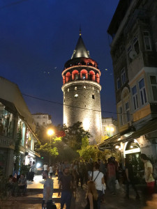 The Galata Tower, built in 1348 by the Genoans to protect their trade concession provided by the Ottomans, now stands guard over the upscale Beyoglu neighborhood