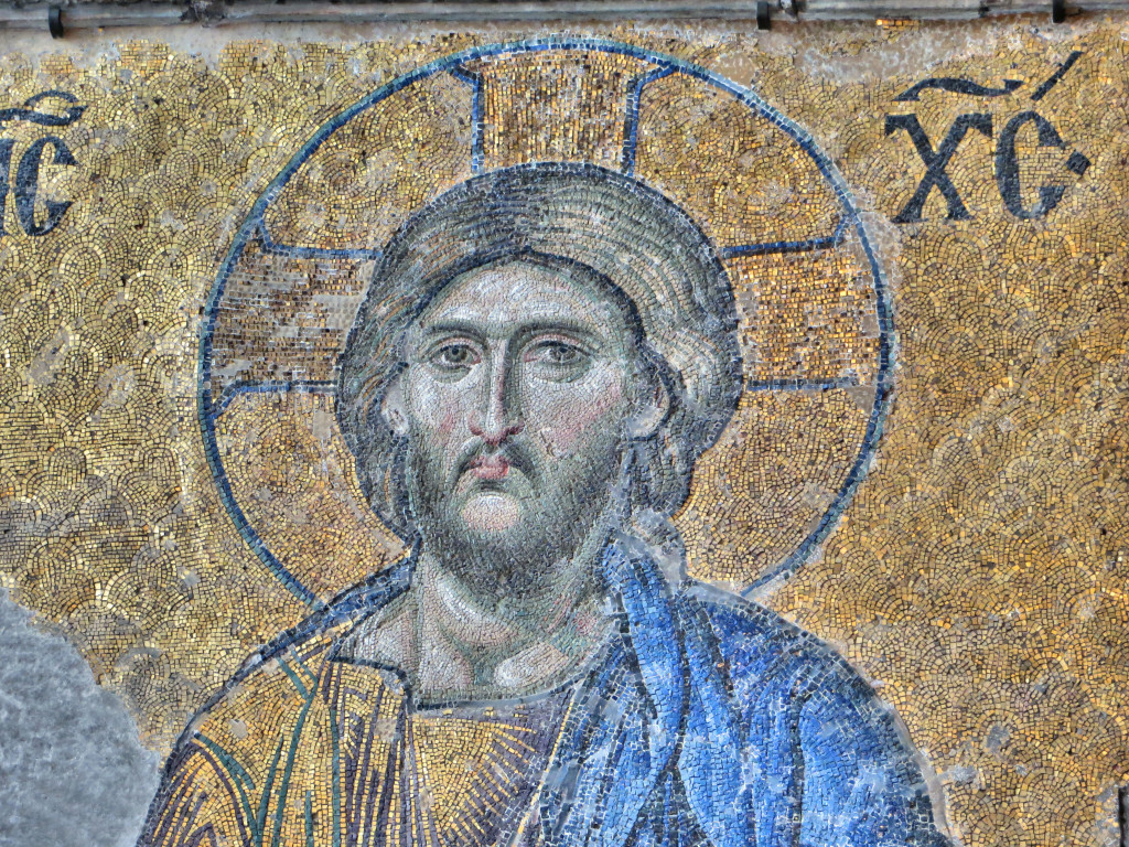 Yeah, that's Him, uncovered a few centuries after conquering Moslems converted Hagia Sofia to a mosque. There are some glorious mosaics in what is now the museum of Hagia Sophia.