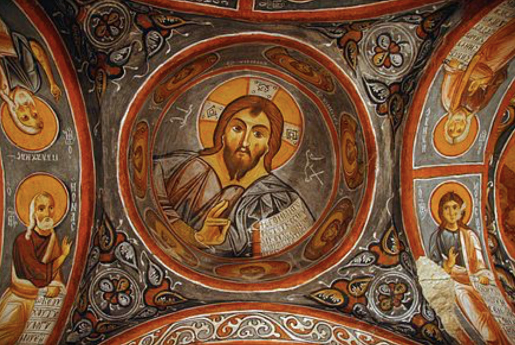 Some of the thousand-year-old art in the Dark Church, perhaps the most brilliant Byzantine art I've ever seen