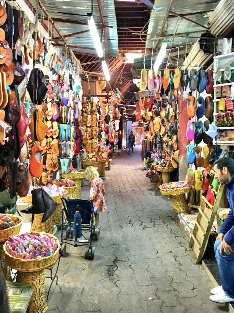 I think Jenny & Pat were better about it than we were, but we have almost no pictures inside the winding markets in the medina. Here's one though from the shoe district.