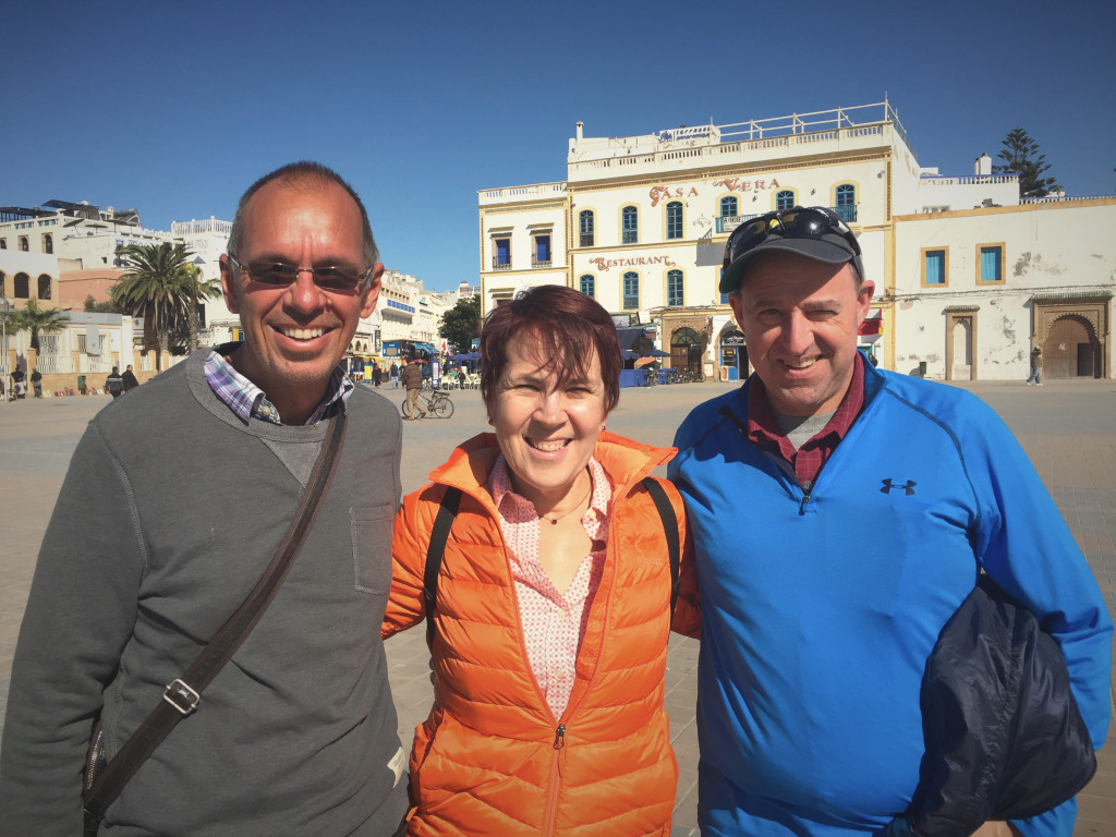 Mark's the photographer, so he wasn't in this picture from Essaouira, a town out on the Atlantic coast where we went on a day trip. You'll note that Essaouira uses all five vowels!