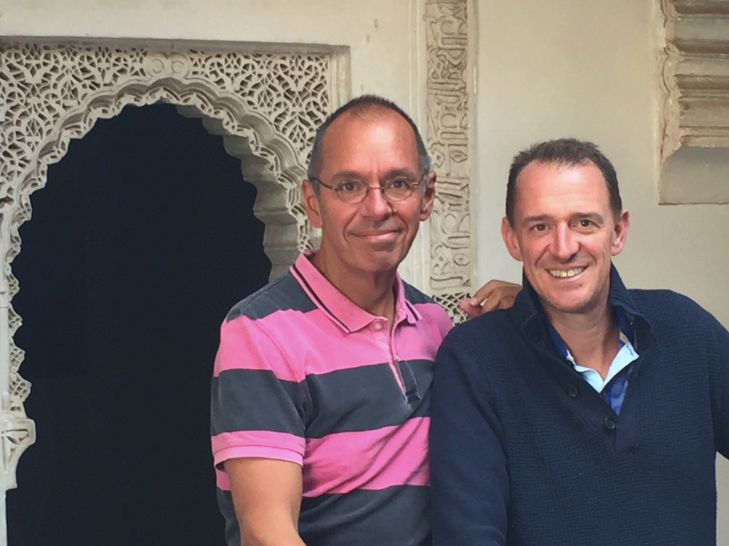 Pat took this picture of us at the Ali ben Youssef medersa, an ancient and now-abandoned Moslem college