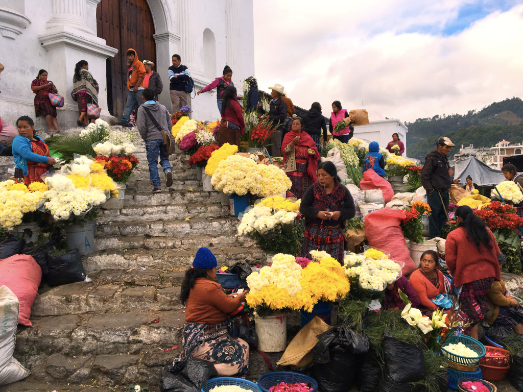 Here are some of the Lost Photos from Chichi, starting with the flower market on the steps of the church