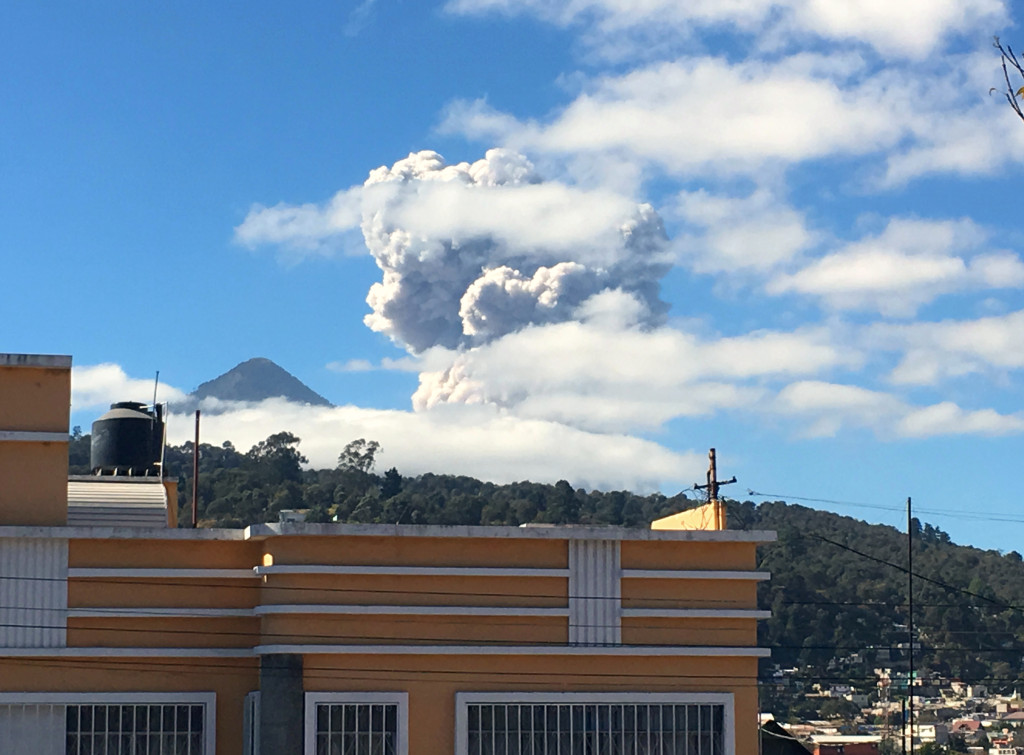 As we walked out, we noticed billowing smoke from some volcanic emission. It continued to grow and loom, but locals didn't pay it much attention; apparently it's not that uncommon.