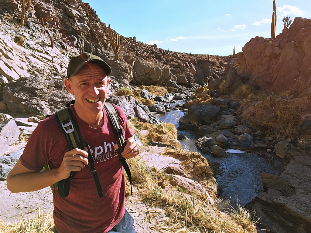 Mark hiking through our little canyon