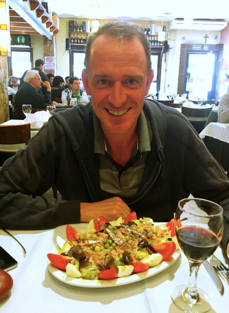 Mark and a great salad Niçoise