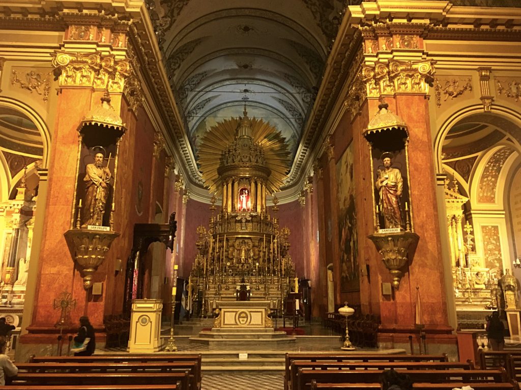 An interior view of the grand cathedral