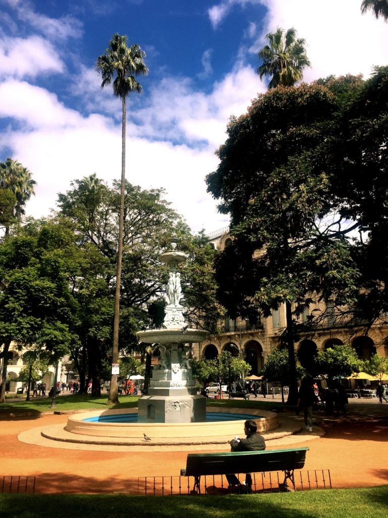 The beautiful central plaza of Salta