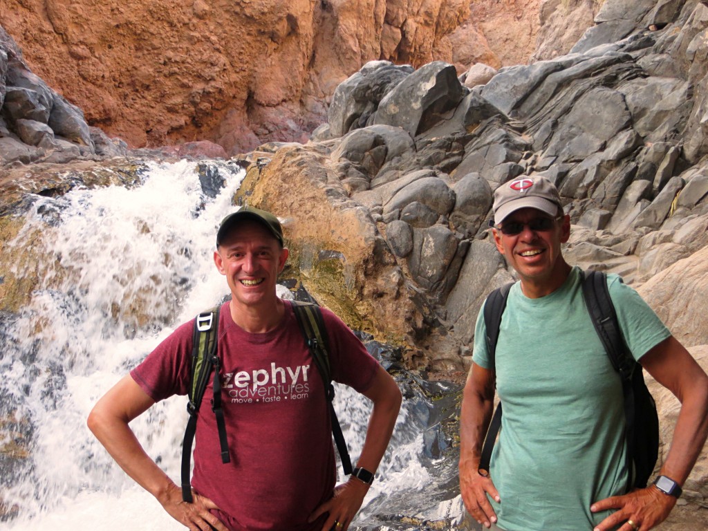 Here we are, hiking through the canyon