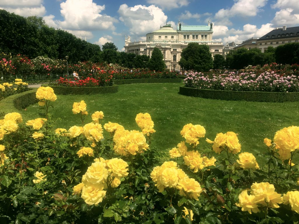 Vienna is full of beautiful parks, beautiful flowers, and beautiful buildings
