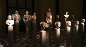 The Kunsthistorisches Museum was pretty spectacular. One section was old Roman stuff, including this room of busts. I had just finished reading a fun history of the first five Roman emperors and it was as though my book had come to life with these characters.