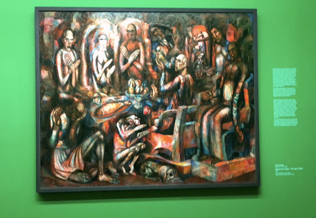 There was an exhibit of early 20th century Russian avant garde artists. This "Feast of Kings" by Patel Filinov, done in the run up to World War I, has a pretty grim sense of where the world was going.