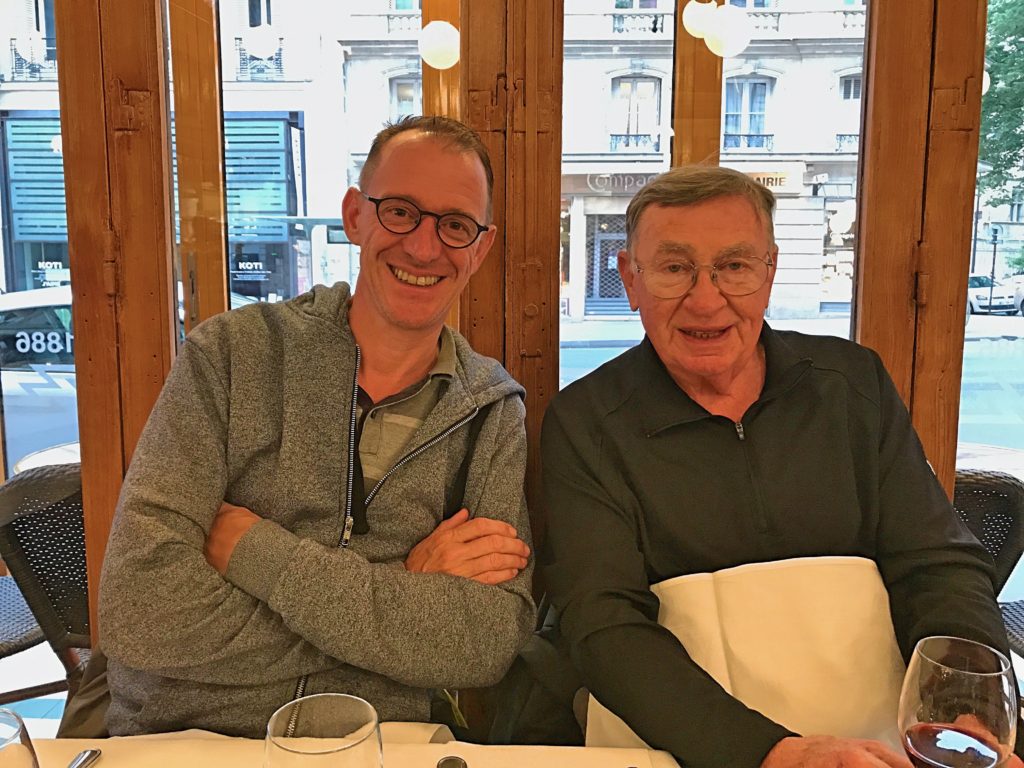 This isn't the first picture we've posted of Mark & Lidd at Balzar on a Sunday night. It's hard to find a restaurant open on Sunday night. But Balzar, a perfect old Brasserie on the Left Bank, is always open and we pretty much always go there.