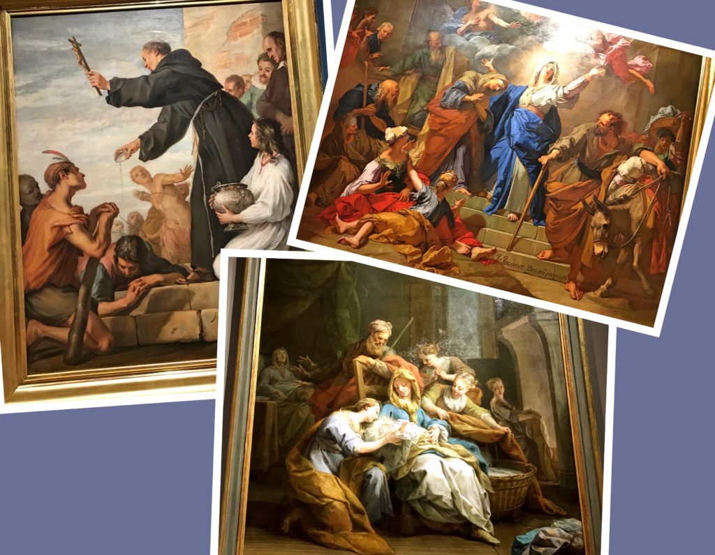 Some of the art from the Petit Palace exhibit. My favorite was the one in the upper left, some saint baptizing Indians. They were so nice to those Indians!