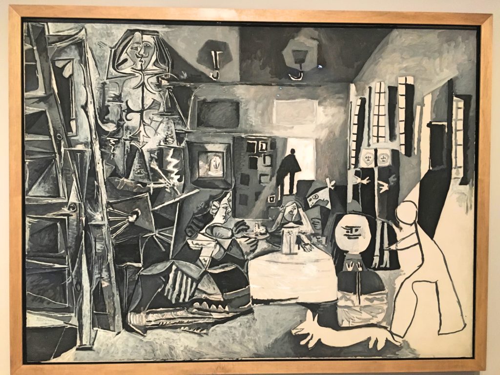 Barcelona's Picasso museum includes a big display of literally dozens of studies Picasso did of Las Meninas in 1957. Some of them recreated the whole work while others were just a little piece here or there. It was pretty cool to watch Picasso play with this over and over and over.